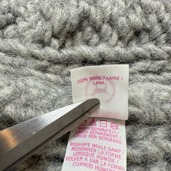 Victoria’s Secret PINK Wool Cable Knit Cardigan Belted Shawl Collar Rhinestone - Picture 6 of 10